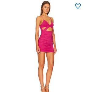 Superdown Giana Twist Front Mini Cutout Dress in Pink Size XS